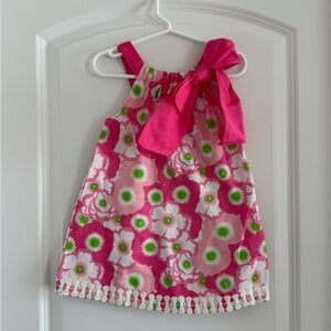 Mud Pie Pink and Green Floral Kids Dress